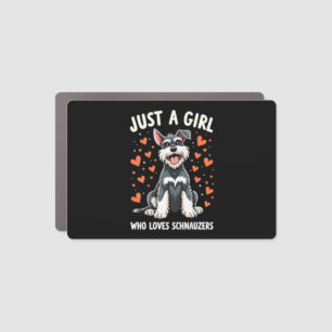 Just a girl who loves Miniature Schnauzer Car Magnet