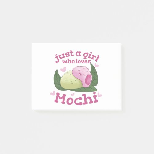 JUST A GIRL WHO LOVES MOCHI POST_IT NOTES