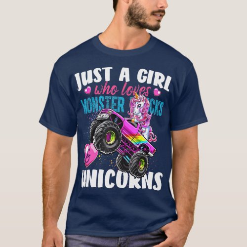 Just a Girl Who Loves Monster Trucks and Gift T_Shirt