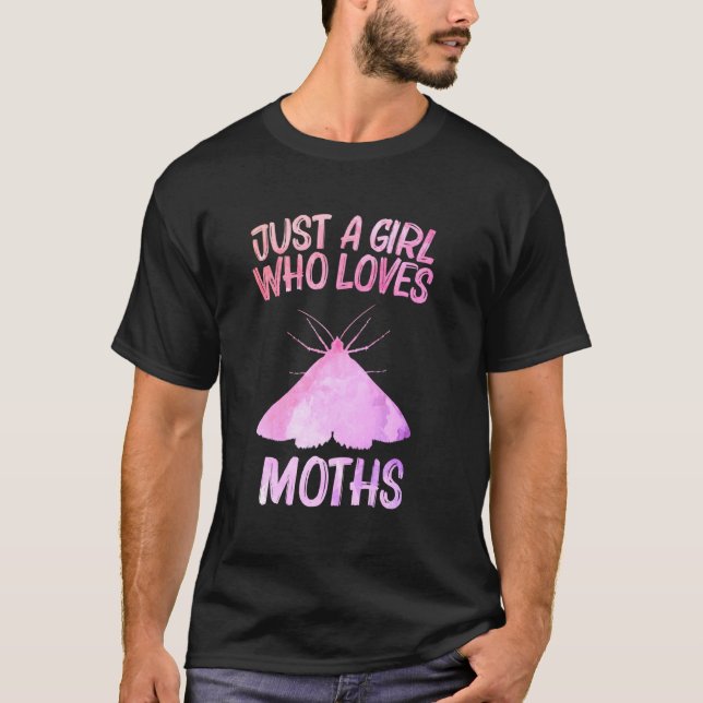 Just A Girl Who Loves Moths For Women Insect Owlet T-Shirt (Front)