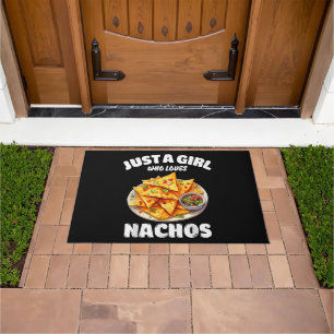 Just A Girl Who Loves Nachos Funny Food Lover Doormat