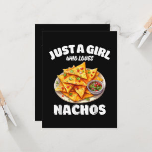 Just A Girl Who Loves Nachos Funny Food Lover Invitation