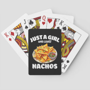 Just A Girl Who Loves Nachos Funny Food Lover Poker Cards