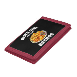Just A Girl Who Loves Nachos Funny Food Lover Tri-fold Wallet