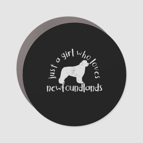 Just A Girl Who Loves Newfoundland Dog Car Magnet