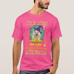 Just A Girl Who Loves Norwich Terrier Dog And Hall T-Shirt
