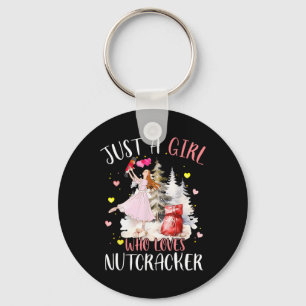 Just A Girl Who Loves Nutcrackers Christmas Byllet Keychain