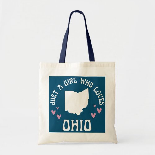 Just a Girl Who Loves Ohio Cute Midwest and Tote Bag