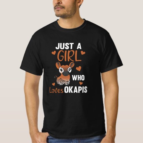Just A Girl Who Loves Okapis Sweet Animals Okapis T_Shirt