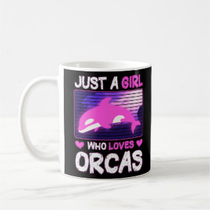 Just A Girl Who Loves Orcas – Cute & Fun Orca Love Coffee Mug