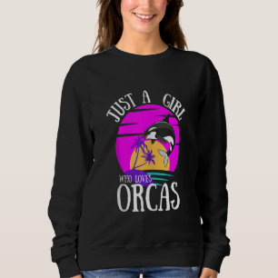 Just A Girl Who Loves Orcas Retro Vintage Tank Top