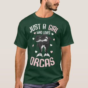 Just A Girl Who Loves Orcas Whale Kids Girls T-Shirt