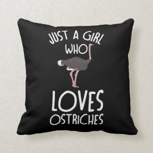 Just A Girl who loves OSTRICHES Funny OSTRICH Throw Pillow