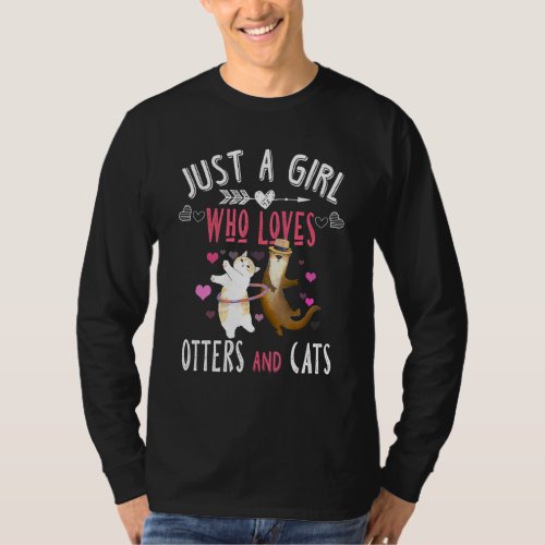 Just A Girl Who Loves Otters And Cats Women T_Shirt