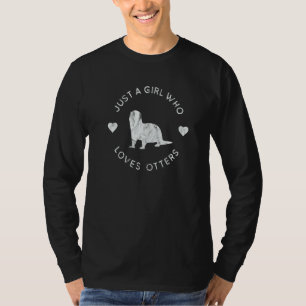 Just a Girl Who Loves Otters Cute Women's Animal T-Shirt