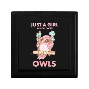 Just A Girl Who Loves Owls Gift Box