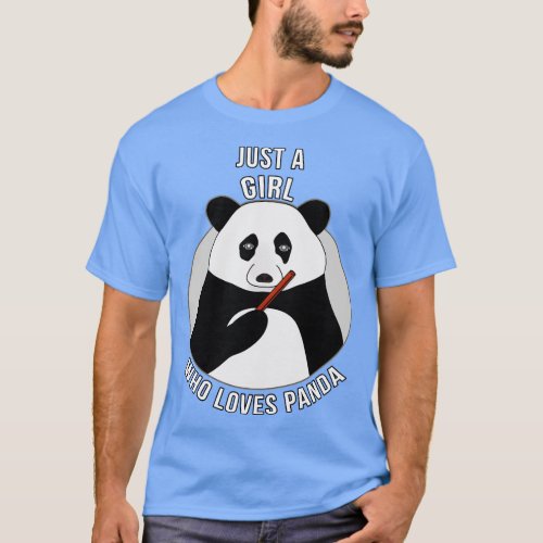 Just a Girl Who Loves Panda T_Shirt