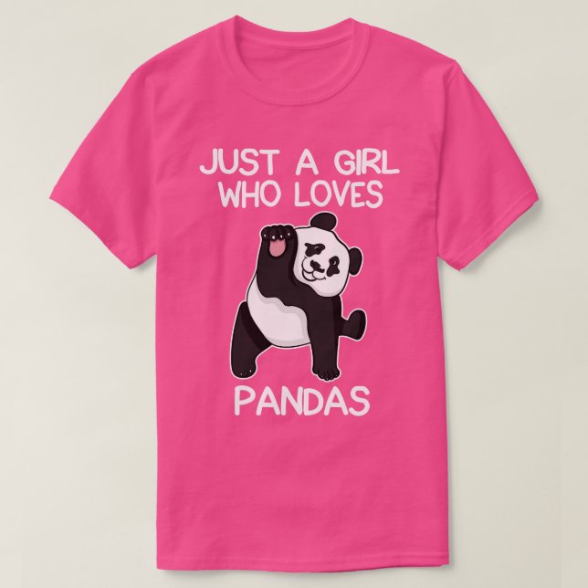 Just A Girl Who Loves Pandas 1 T-Shirt (Design Front)