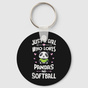 Just A Girl Who Loves Pandas And Softll Gift Women Keychain