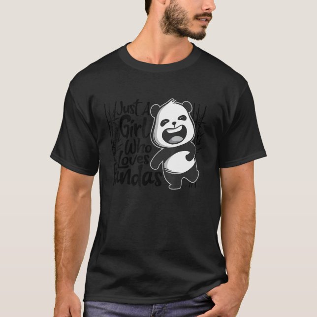 Just A Girl Who Loves Pandas Animal  For Women Bea T-Shirt (Front)