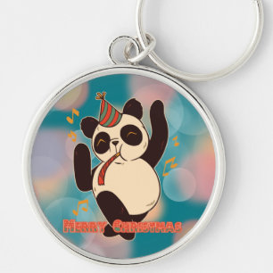 Just a girl who loves pandas Christmas Party Keychain