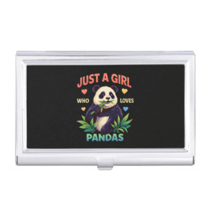 Just a Girl Who Loves Pandas Cute Business Card Case