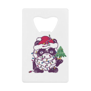 Just a girl who loves pandas - Cute Christmas Bear Credit Card Bottle Opener