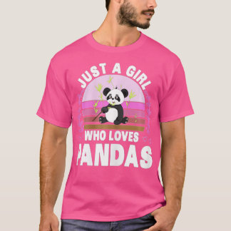 Just A Girl Who Loves Pandas - Cute Panda (2)  T-Shirt