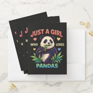 Just a Girl Who Loves Pandas Cute Pocket Folder