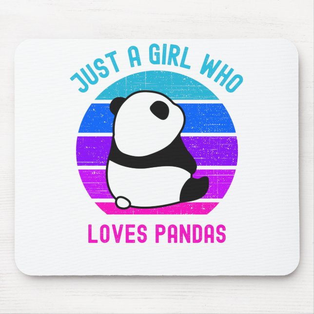 Just A Girl Who Loves Pandas Mouse Pad (Front)