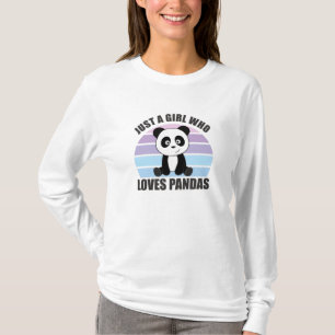 Just A Girl Who Loves Pandas Sweet Animals T-Shirt