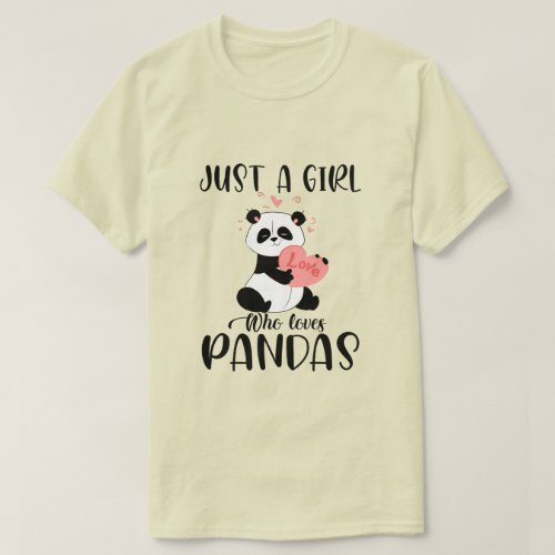 Just A Girl Who Loves Pandas T_Shirt