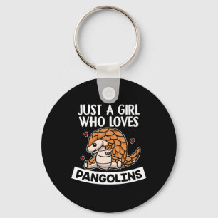 Just A Girl Who Loves Pangolins Pangolin Costume Keychain