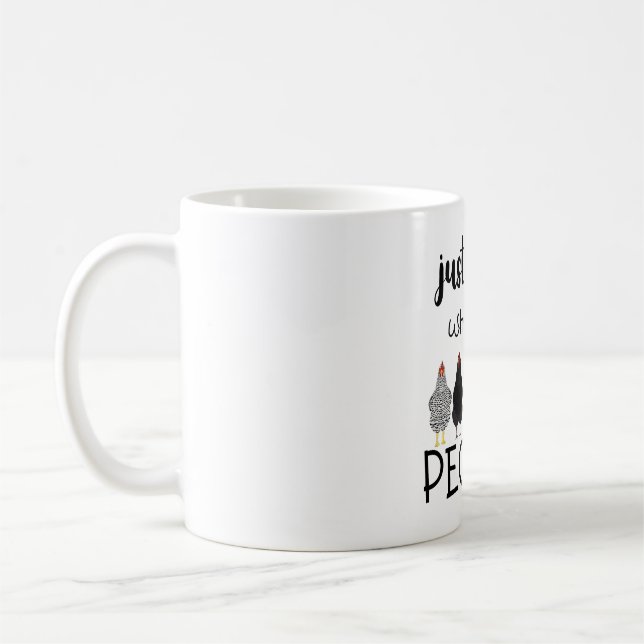 Just A Girl Who Loves Peckers Shirt Chickens Lover Coffee Mug (Left)