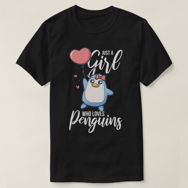Just A Girl Who Loves Penguin  T-Shirt (Design Front)