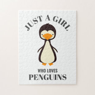 Just a girl who loves Penguins Jigsaw Puzzle
