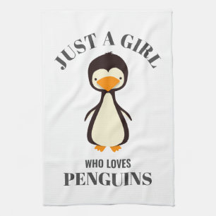 Just a girl who loves Penguins Kitchen Towel