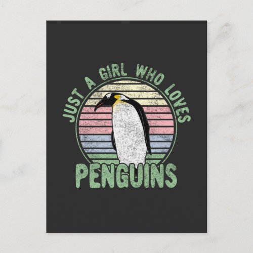 Just a Girl Who Loves Penguins Postcard