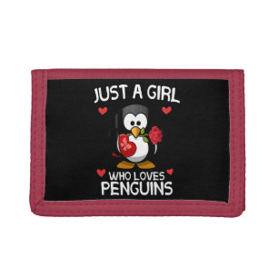 Just a Girl Who Loves Penguins Tri-fold Wallet