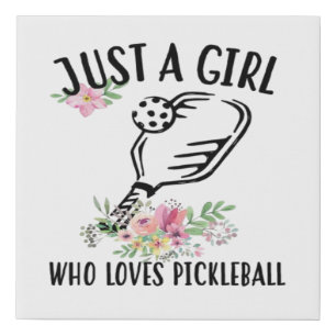 Just a girl who loves Pickleball Faux Canvas Print