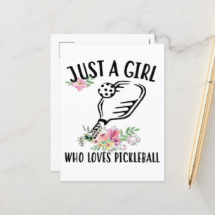 Just a girl who loves Pickleball Holiday Postcard