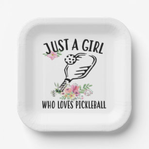 Just a girl who loves Pickleball Paper Plates