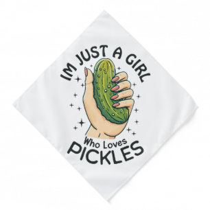 Just A Girl Who Loves Pickles - Funny Vegan Bandana