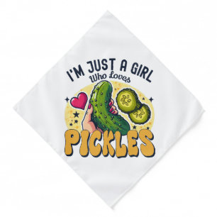 Just A Girl Who Loves Pickles - Funny Vegan Bandana