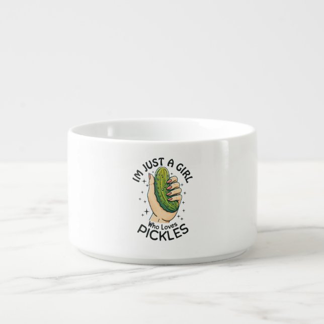 Just A Girl Who Loves Pickles - Funny Vegan Bowl (Center)