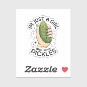 Just A Girl Who Loves Pickles - Funny Vegan Sticker
