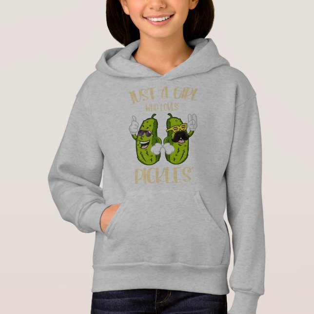 Just A Girl Who Loves Pickles Hoodie (Front)