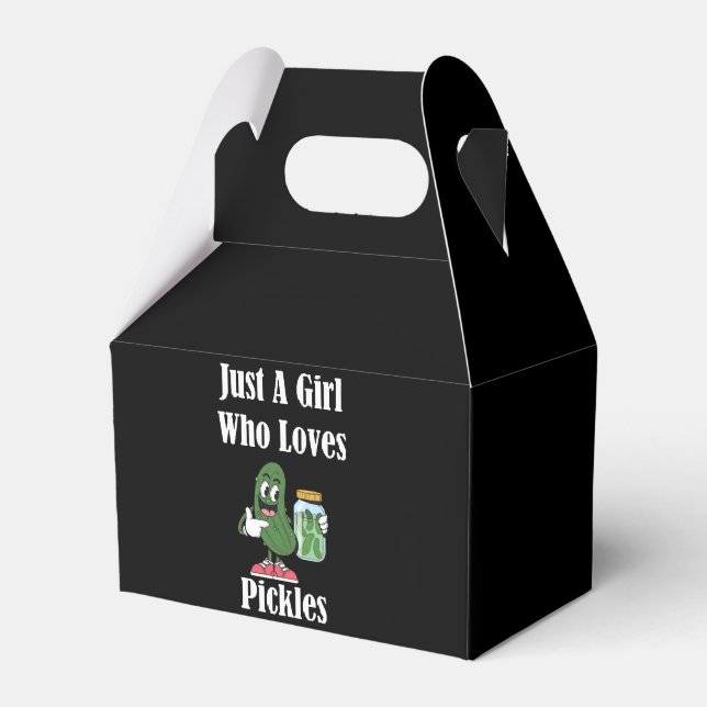 Just A Girl Who Loves Pickles Pickle Favor Boxes (Front Side)