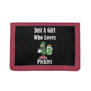 Just A Girl Who Loves Pickles Pickle Trifold Wallet
