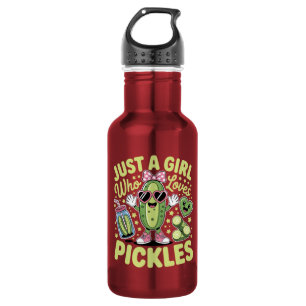 Just A Girl Who Loves Pickles Stainless Steel Water Bottle